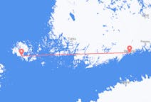 オーランド諸島のから マリエハムン、フィンランドのへ ヘルシンキフライト