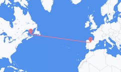 Flyreiser fra Les Îles-de-la-Madeleine, Quebec, Canada til Valladolid, Spania