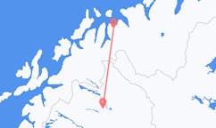 Vluchten van Sørkjosen, Noorwegen naar Kiruna, Zweden