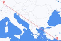 Flyreiser fra Gazipaşa, Tyrkia til Strasbourg, Frankrike