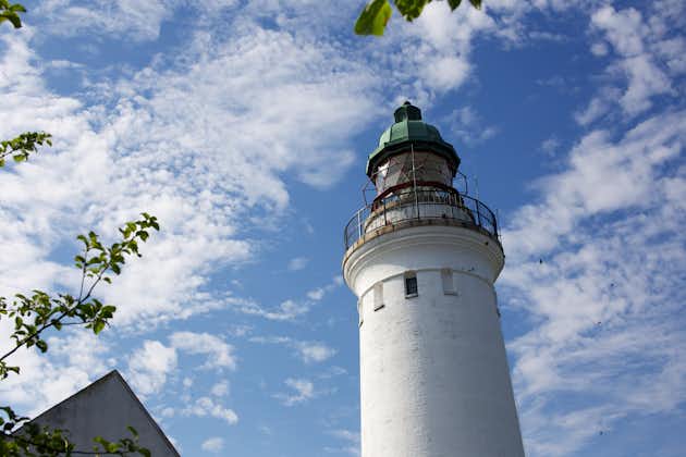 Photo of the Stevns lighthouse in Copenhagen, Denmark.