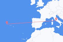 Flights from Flores Island, Portugal to Rome, Italy