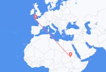 Flights from Khartoum, Sudan to Brest, France