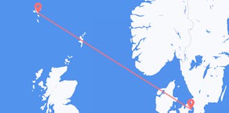 Voos da Dinamarca para as Ilhas Faroé