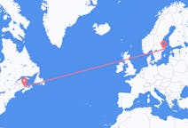 Flyreiser fra Moncton, Canada til Stockholm, Sverige