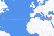 出发地 英国从百慕大目的地 塞浦路斯拉纳卡的航班
