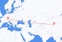 Flyrejser fra Dunhuang, Kina til Innsbruck, Østrig