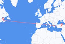 Flyreiser fra Moncton, Canada til Kayseri, Tyrkia