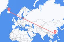 Flyrejser fra Huizhou, Kina til Akureyri, Island
