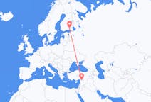 Flug frá Aleppo, Sýrlandi til Lappeenranta, Finnlandi