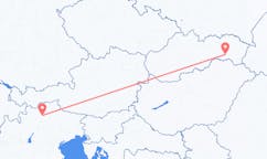 Flyg från Bolzano, Italien till Kosice, Slovakien