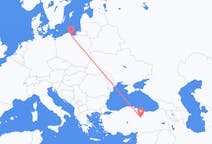 Vols de Gdańsk, Pologne pour Sivas, Turquie