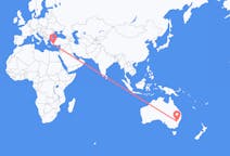 Flyreiser fra oransje, Australia til Dalaman, Tyrkia