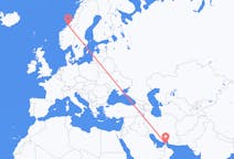 Flights from Ras al-Khaimah, United Arab Emirates to Ørland, Norway