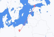 Flyg från Tallinn, Estland till Poznań, Polen