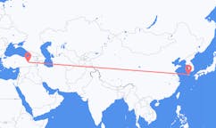 Flyreiser fra Jeju City, Sør-Korea til Bingöl, Tyrkia