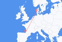 Flights from Biarritz, France to Esbjerg, Denmark