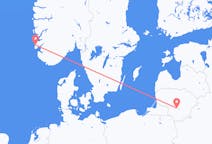 Flyreiser fra Kaunas, Litauen til Haugesund, Norge