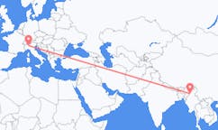 Flights from from Homalin to Milan