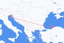 トルコのから ゾングルダク、クロアチアのへ プーラフライト