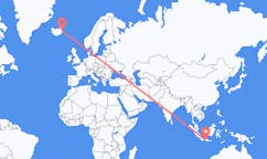 Flyreiser fra Yogyakarta, Indonesia til Egilsstaðir, Island