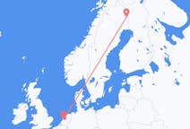 Voli da Pajala, Svezia a Amsterdam, Paesi Bassi