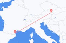 Flyreiser fra Perpignan, Frankrike til Vienna, Østerrike