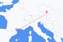 Loty z Perpignan, Francja z Wiedeń, Austria