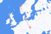 出发地 挪威出发地 桑丹目的地 奥地利维也纳的航班