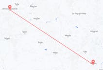 Flyg från Brive-la-gaillarde, Frankrike till Nimes, Frankrike