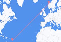 Vols de Sainte-Lucie, Sainte-Lucie vers Ålesund, Norvège