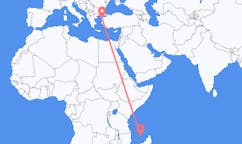 Flyreiser fra Mamoudzou, Frankrike til Edremit, Tyrkia