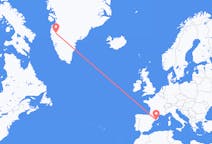 Flights from Kangerlussuaq, Greenland to Barcelona, Spain