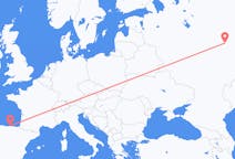 Fly fra Tjeboksary til Santander