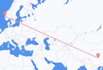 Flights from Chongqing, China to Bergen, Norway
