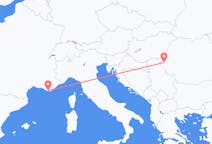 Flyrejser fra Toulon, Frankrig til Timișoara, Rumænien