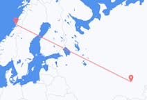 Fly fra Ufa til Brønnøysund