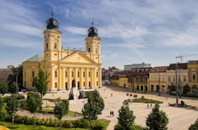 View of Debrecen city, Hungary.