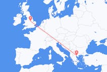 Vluchten van Nottingham, Engeland naar Thessaloniki, Griekenland