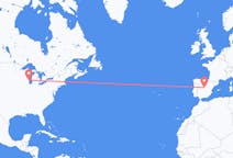 Flyreiser fra Milwaukee, USA til Madrid, Spania