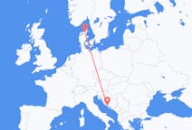 Flyreiser fra Dele, Kroatia til Aalborg, Danmark