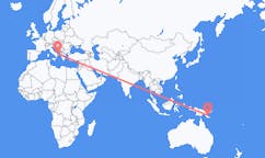 파푸아 뉴기니 투피에서 출발해 이탈리아 브린디시로(으)로 가는 항공편