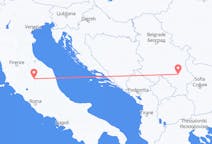 Loty z Niszu, Serbia z Perugia, Włochy