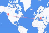 Flyreiser fra Comox, Canada til Plaka, Hellas