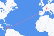 Flyreiser fra Barranquilla, Colombia til Genève, Sveits