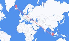 Flights from the city of Bandar Lampung, Indonesia to the city of Akureyri, Iceland