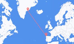 Flyrejser fra Kulusuk, Grønland til A Coruña, Spanien