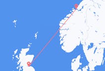 Fly fra Ørland til Edinburgh