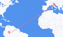 Flyrejser fra Leticia, Amazonas, Colombia til Perugia, Italien
