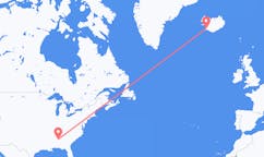 出发地 美国伯明翰目的地 冰岛雷克雅维克的航班
